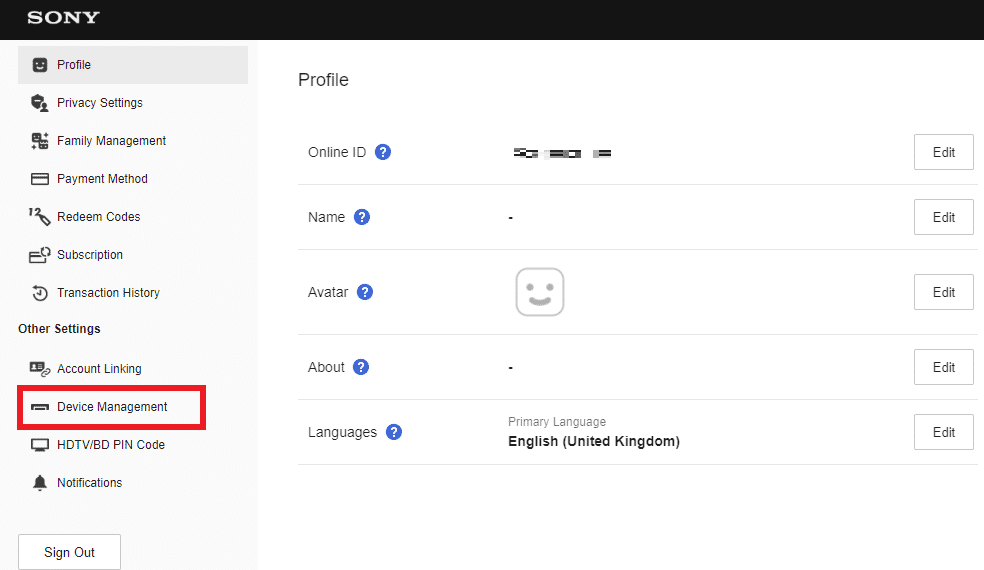 Haga clic en Administración de dispositivos en Otras configuraciones en el panel izquierdo