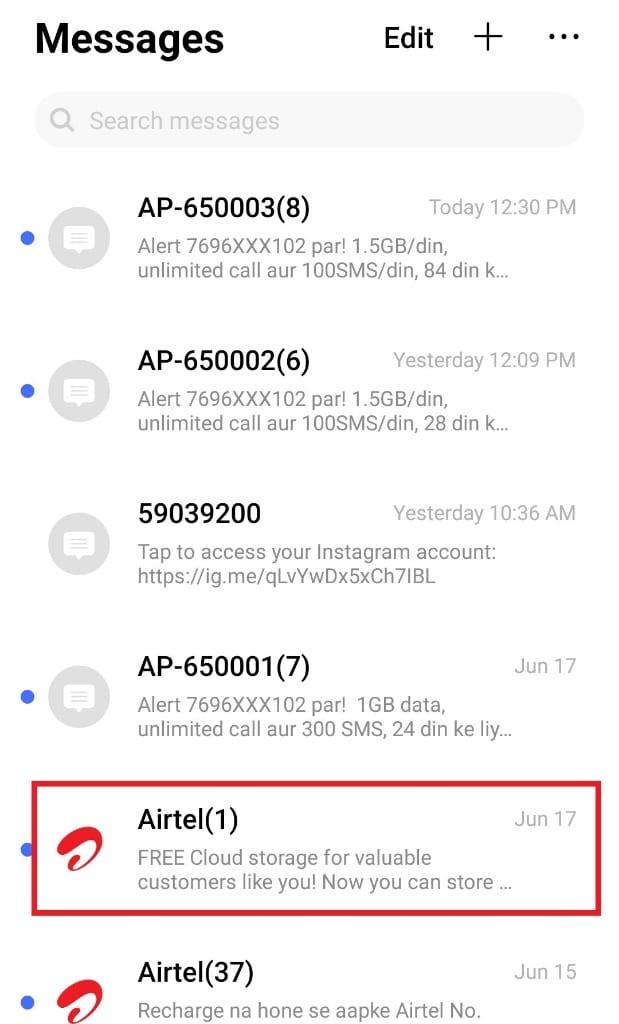 Appuyez longuement sur la liste des messages | Correction de l'erreur Malheureusement, la messagerie s'est arrêtée sur Android