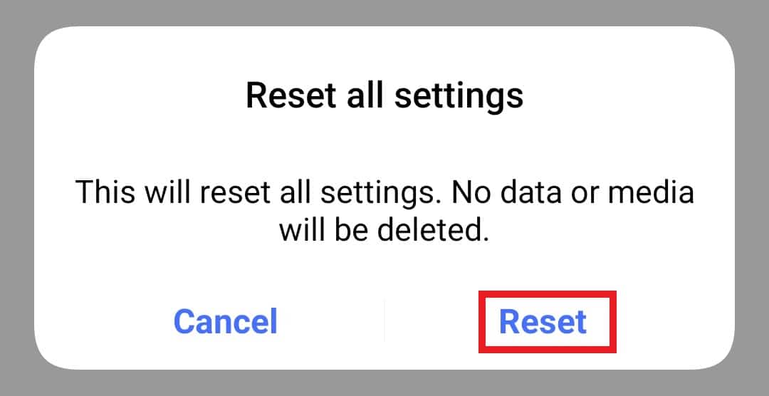 Potwierdź reset | Napraw niestety komunikat o zatrzymaniu błędu na Androidzie