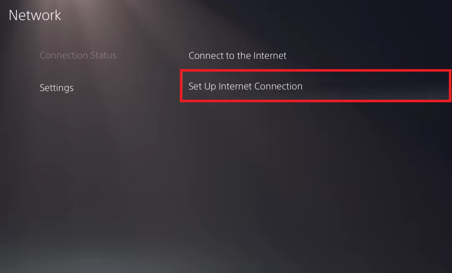 selezionare l'opzione Configura connessione Internet