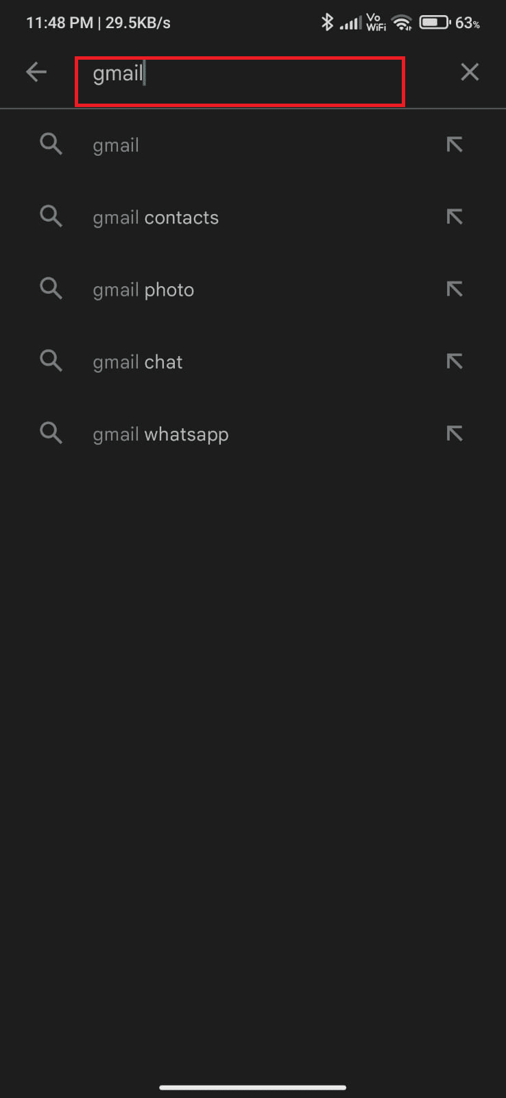 Kemudian, cari di Gmail