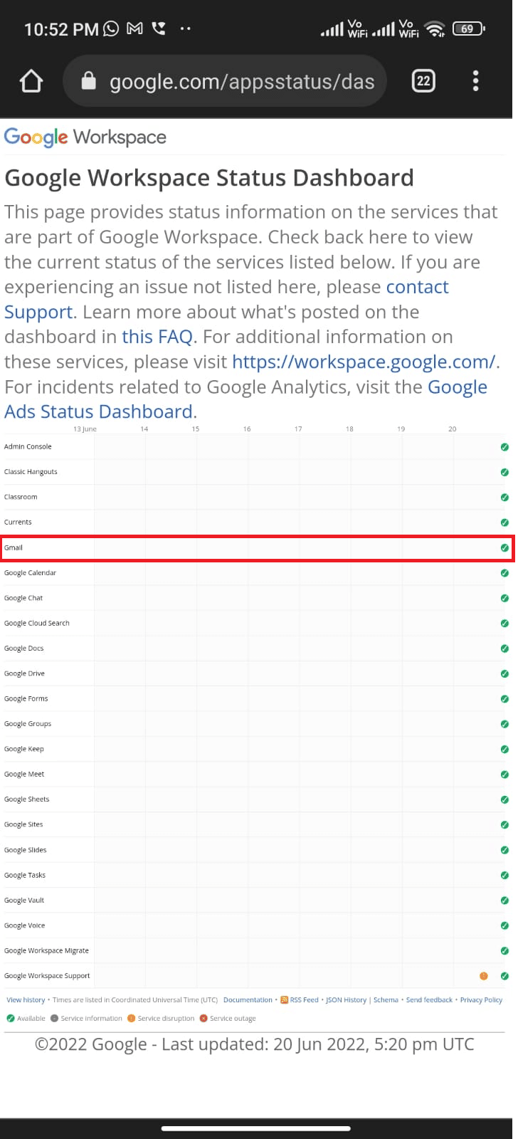 브라우저 중 하나에서 공식 Google Workspace 페이지를 방문하세요. | 내 이메일이 대기 중이라고 표시되는 이유