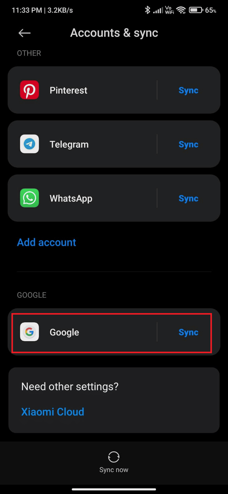 Sekarang, ketuk di Google