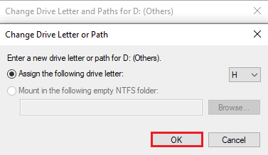 Fare clic su OK. Non è stato possibile eseguire la correzione del controllo del disco perché Windows non può accedere al disco