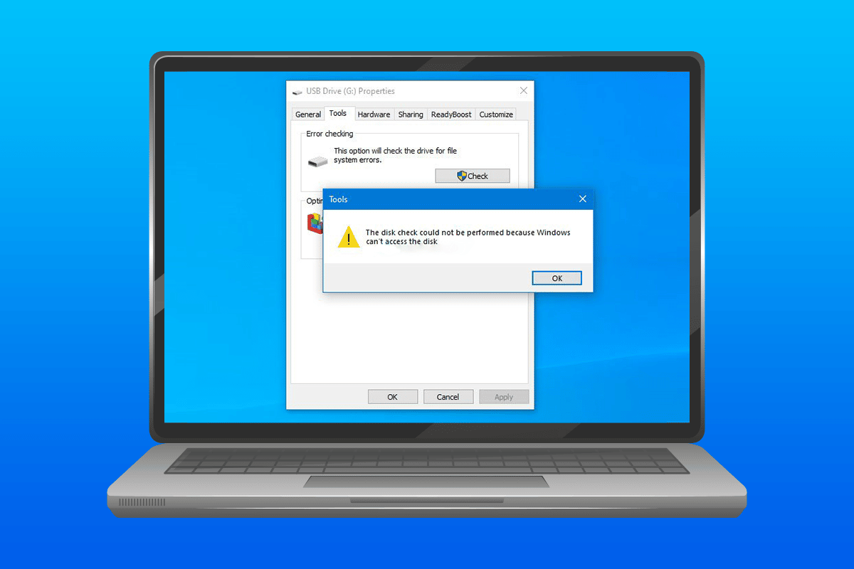 Fix Die Datenträgerprüfung konnte nicht durchgeführt werden, da Windows nicht auf den Datenträger zugreifen kann