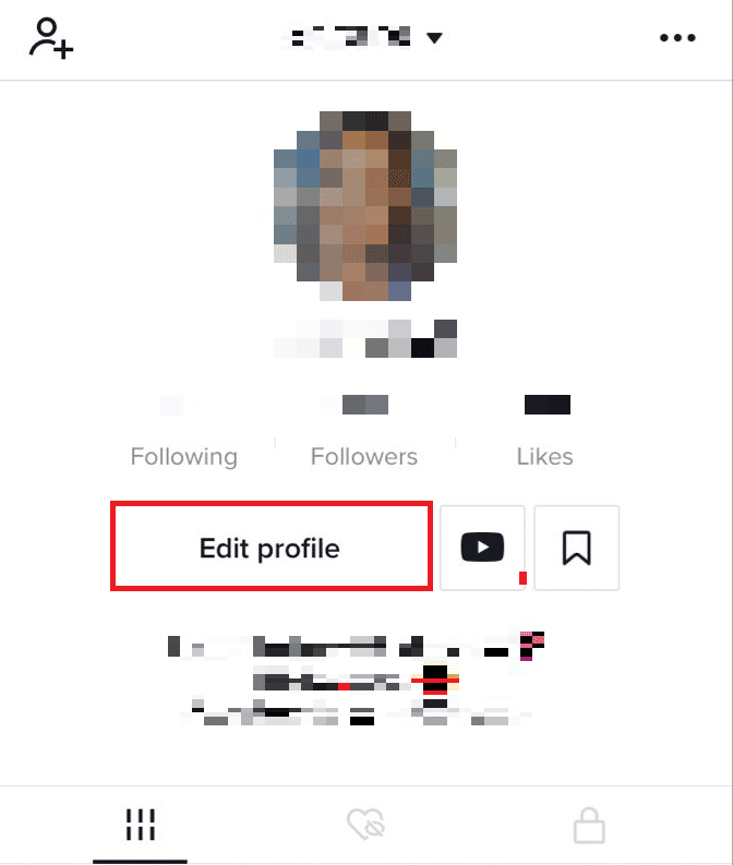 Toque na opção Editar perfil | Como faço para alterar minha foto de perfil no TikTok