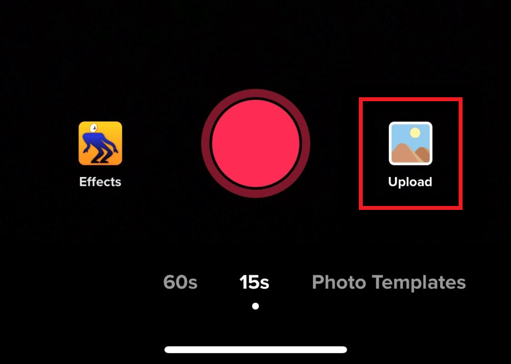 Appuyez sur l'option Télécharger pour ajouter les photos à TikTok | Comment changer ma photo de profil sur TikTok