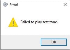테스트 톤 오류 재생 실패