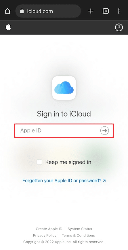 Faça login com seu ID Apple e senha | Como fazer ping em um iPhone