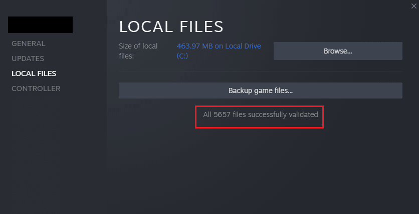 คุณจะเห็นข้อความ All files validatedความสำเร็จในหน้าต่างเดียวกันหลังจากการตรวจสอบเสร็จสิ้น