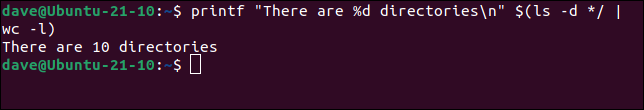 การนับไดเรกทอรีด้วย printf