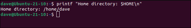 การใช้ printf กับตัวแปรสภาพแวดล้อม