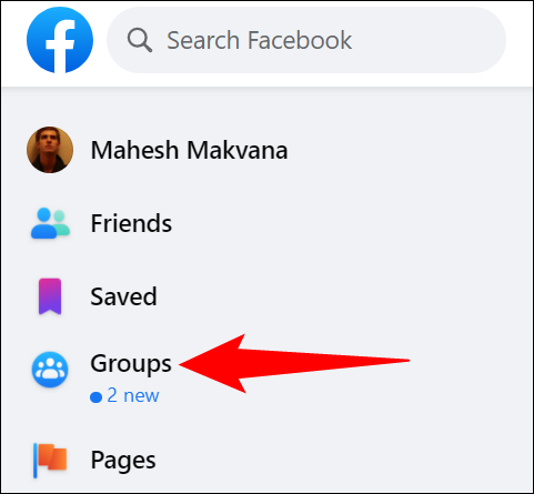 Выберите «Группы» на левой боковой панели.