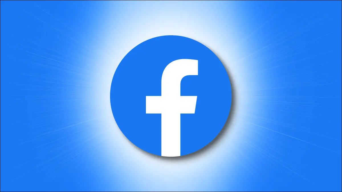 Logo "f" Facebook dengan latar belakang biru.