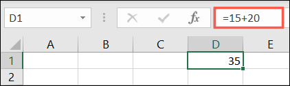 Formula per sommare i numeri