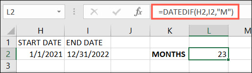 Função DATEIF por meses