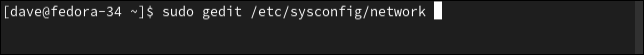 Bearbeiten der globalen Netzwerkeinstellungsdatei auf Fedora