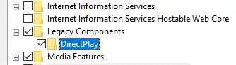 只需單擊 DirectPlay 後面的空框