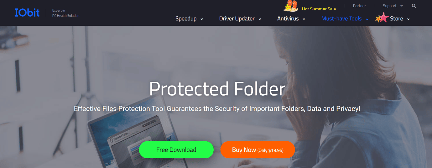 IObit Protected Folder melhor software de bloqueio de pasta para Windows 7 10 PC download gratuito