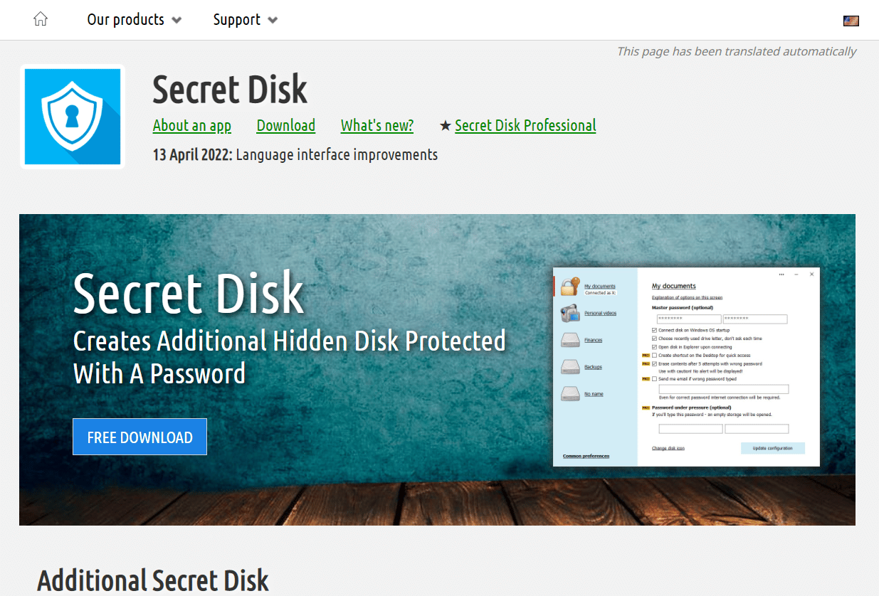 Disc secret