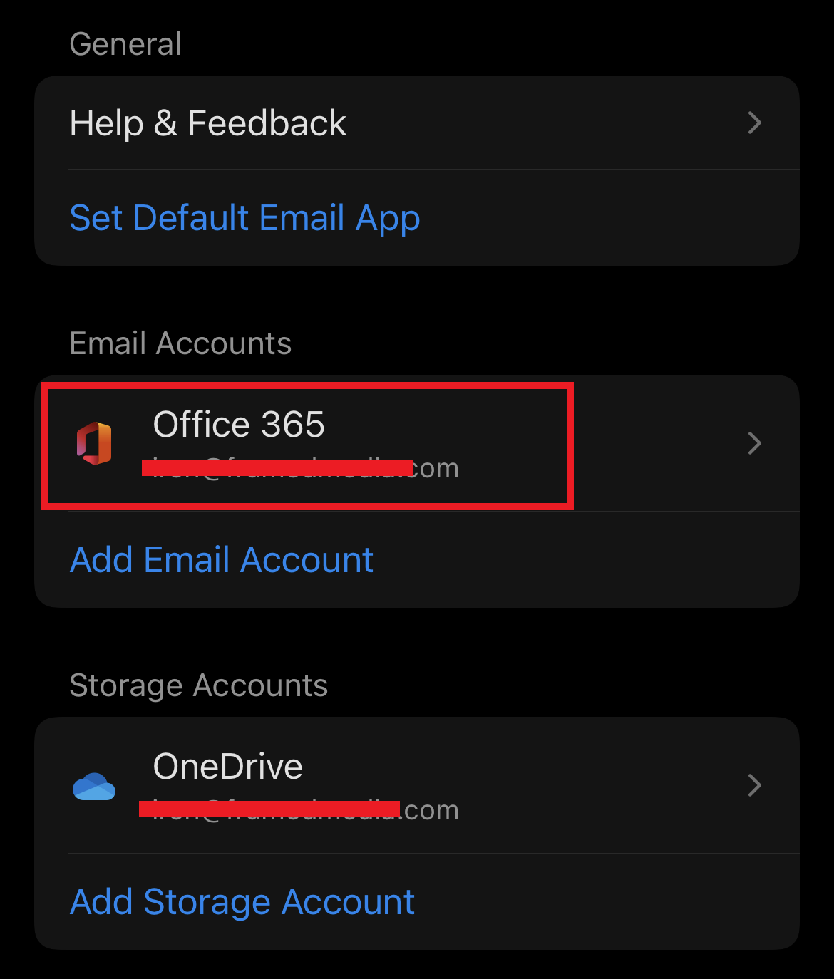 Appuyez sur le compte que vous souhaitez supprimer | Comment me déconnecter d'Outlook Mobile