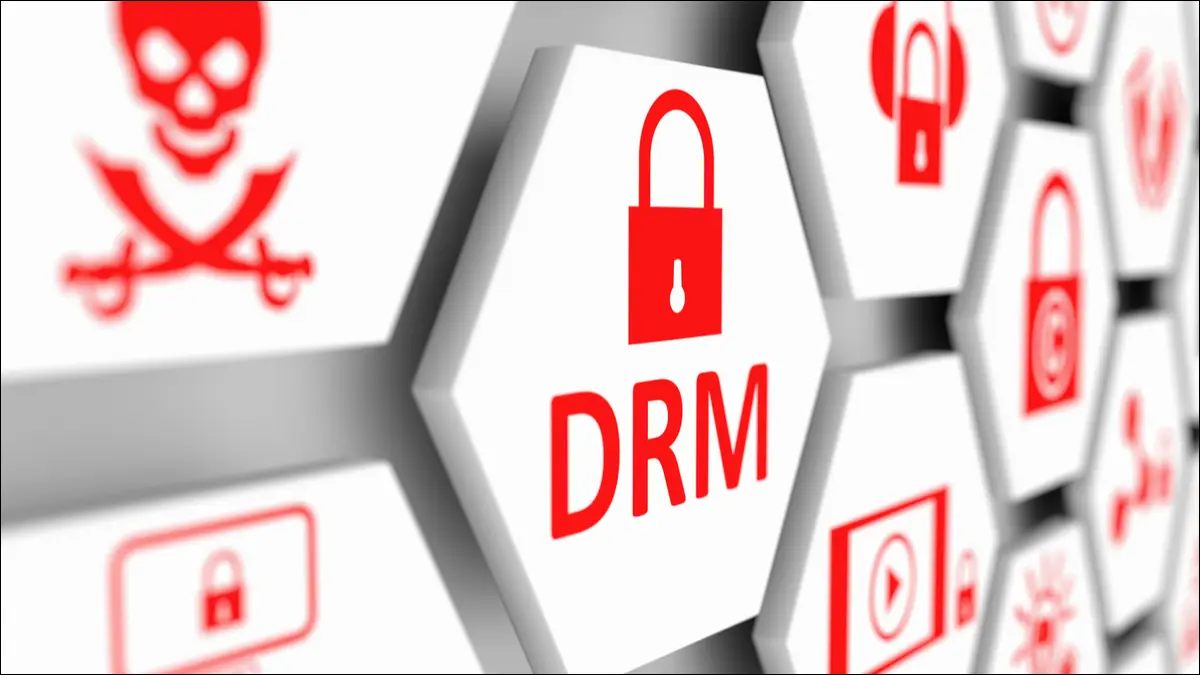 Un logo "DRM".