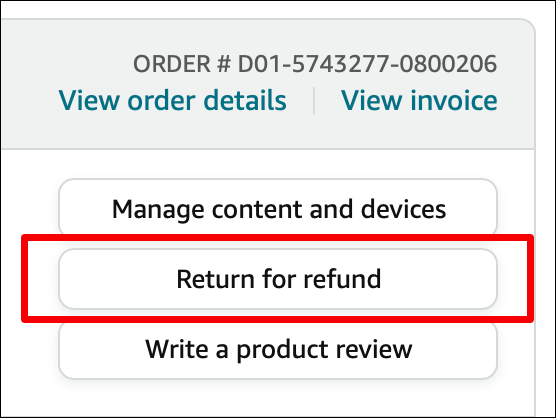 Devolução para reembolso na Amazon