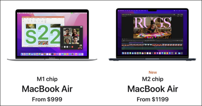 Porównanie MacBooka Air M1 i M2