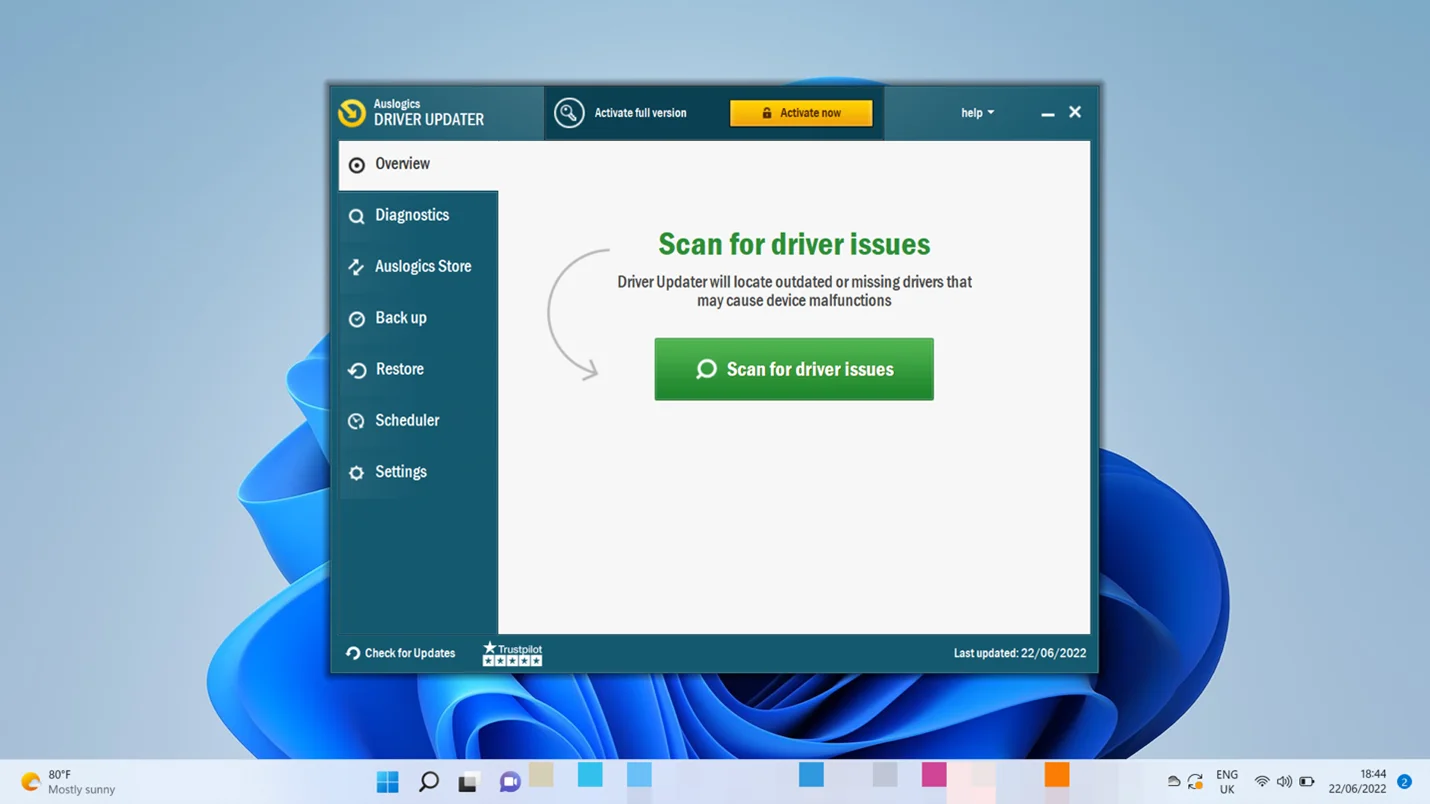 Use Auslogics Driver Updater para escanear todos los controladores de su dispositivo y actualizar aquellos que están desactualizados o dañados