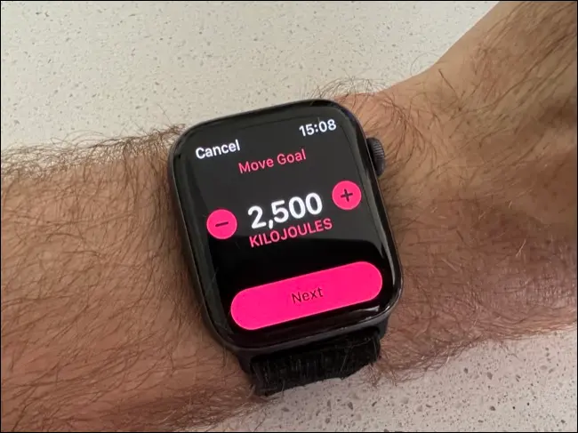 Ustaw cel Apple Watch Move