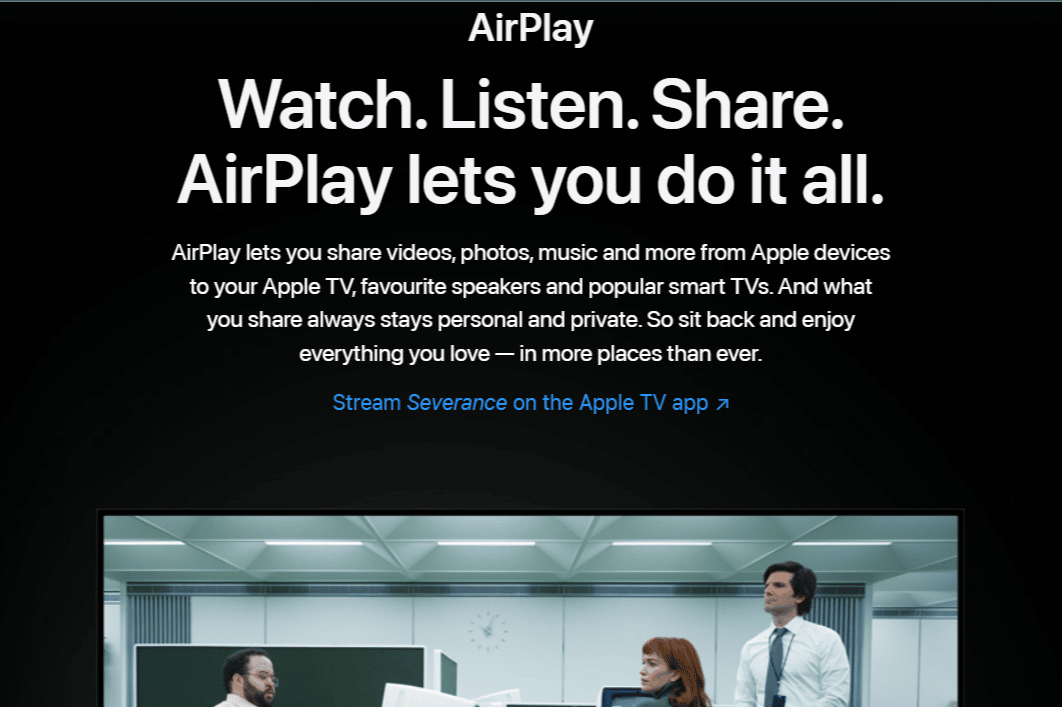 Apple AirPlay 頁面