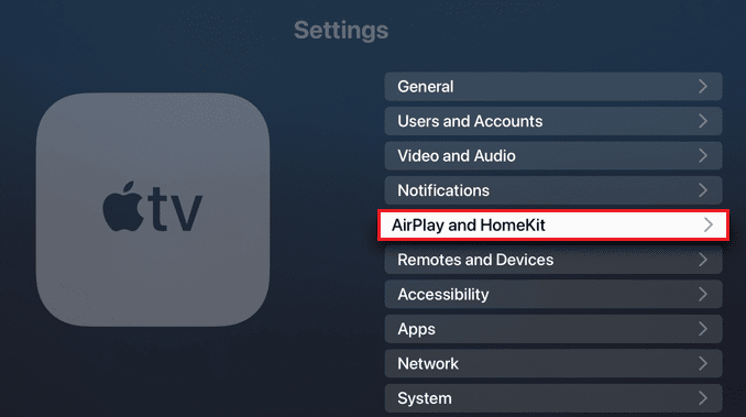 選擇 AirPlay 和 HomeKit