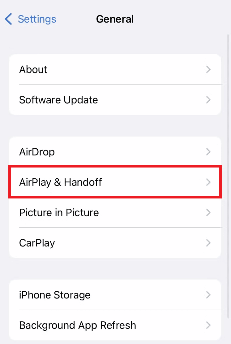 點擊 AirPlay 和 Handoff