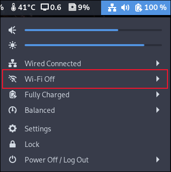 带 Wi-Fi 的系统菜单不工作