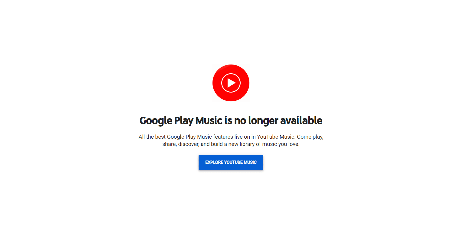 Google Play 音樂不再可用