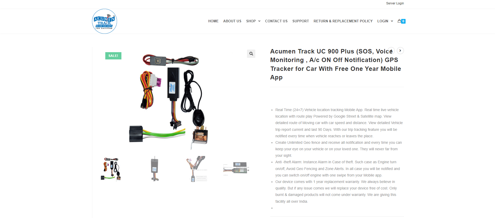 Acumen Tracker UC 900。如何在线追踪您的汽车