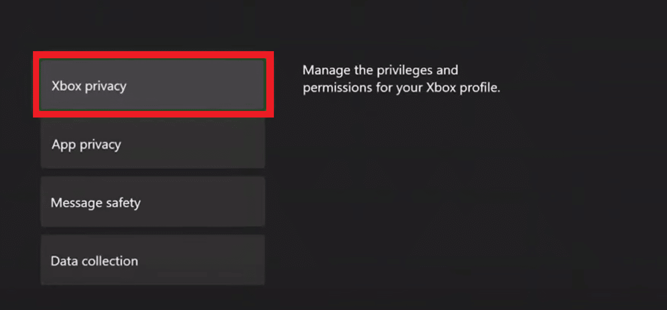 حدد خصوصية Xbox