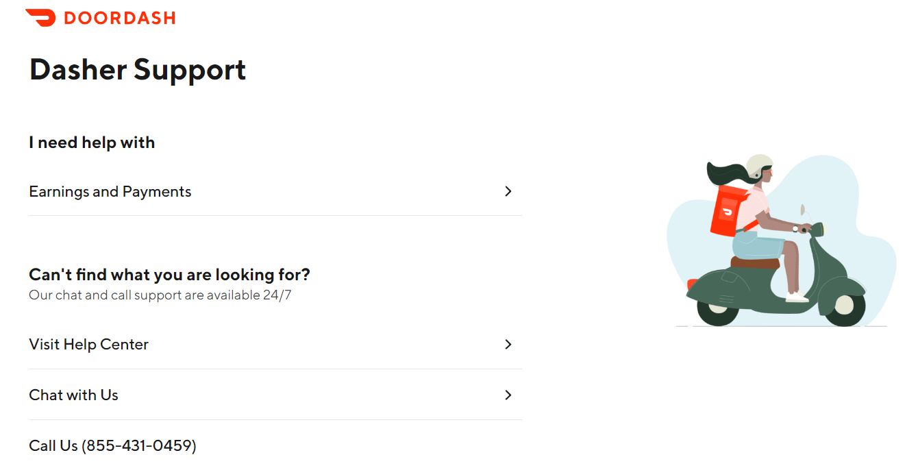 DoorDash Dasher 支持页面 | DoorDash 停用帐户