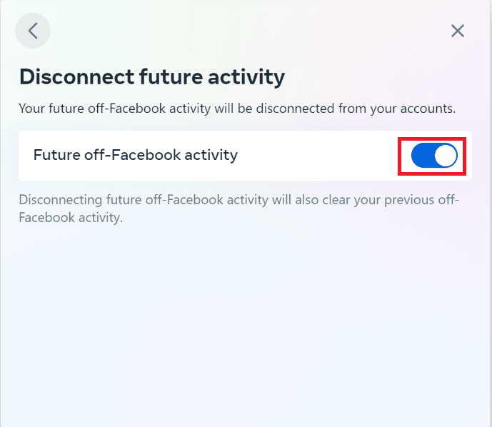 Desactive la opción de actividad futura fuera de Facebook | ¿Cómo elimino todo el registro de actividad en Facebook?