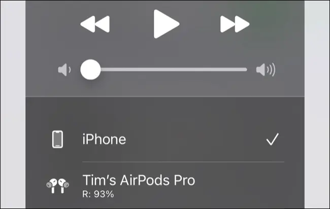 在“正在播放”框中手动选择 iOS 15 上的 AirPods