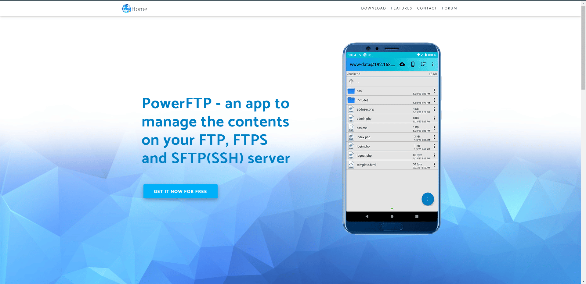 Sito web ufficiale di PowerFTP. I migliori client di protocollo di trasferimento file per Android