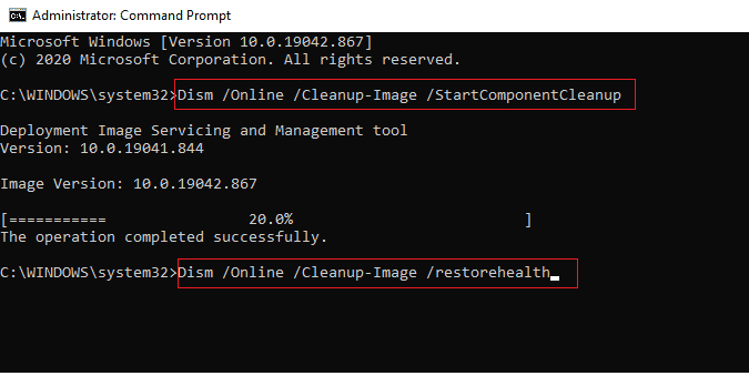 运行 SFC 和 DISM 命令行来修复系统文件 |修复 Microsoft Teams 在 Windows 10 上崩溃的问题