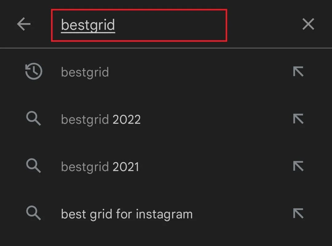 В строке поиска найдите BestGrid.