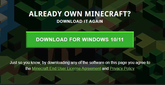 访问 Minecraft Launcher 官方网站