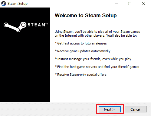 单击下一步。如何修复无法在 Windows 10 中初始化 Steam API