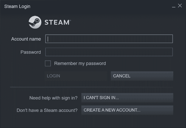 使用您的 Steam 凭据登录。如何修复无法在 Windows 10 中初始化 Steam API