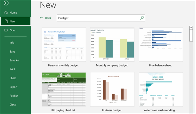 Excel 预算模板