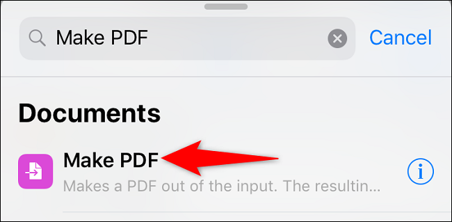 Sélectionnez "Créer un PDF".