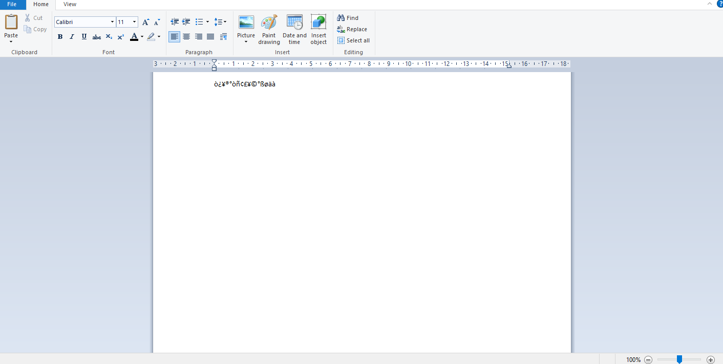 symboles dans wordpad