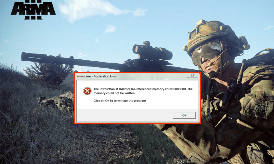 Arreglar el error de memoria referenciada de Arma 3 en Windows 10